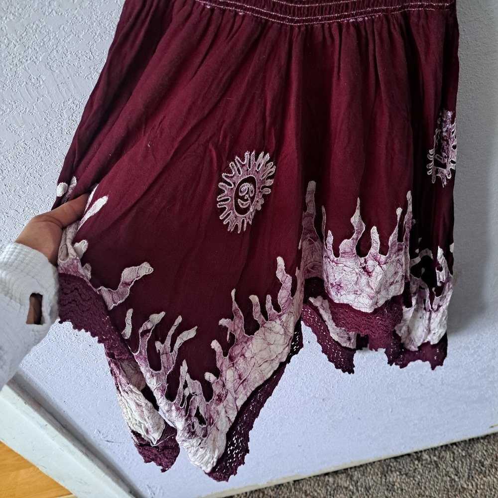 Advance Apparels Burgundy and White Dress - Picture 3 of 6